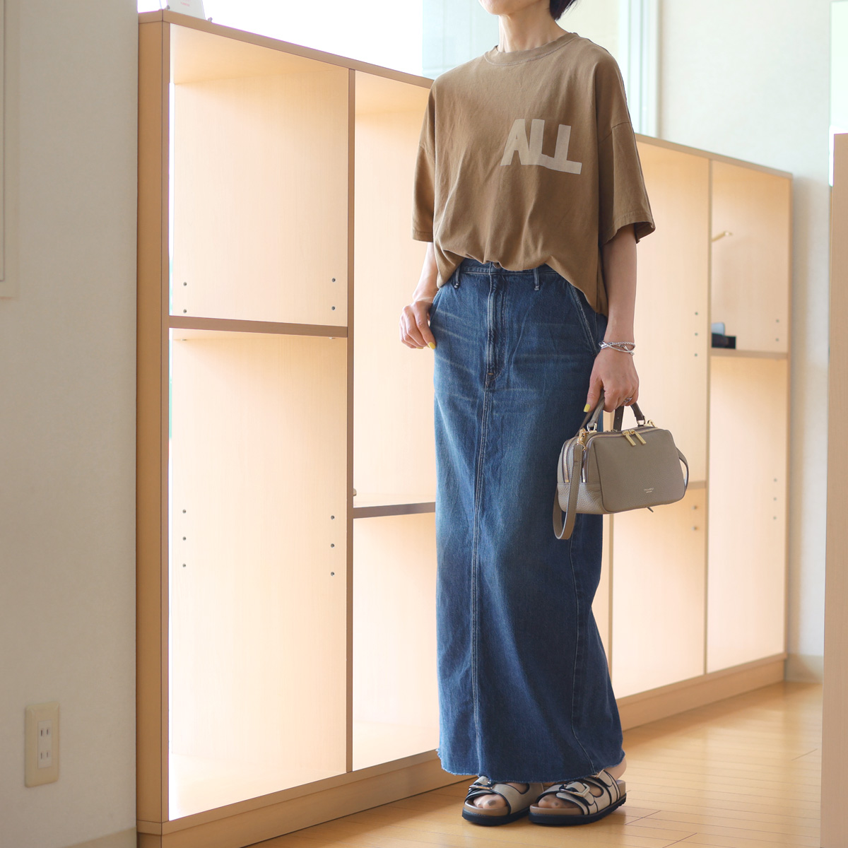 upperhights（アッパーハイツ） Iライン リヨセルデニムスカート THE