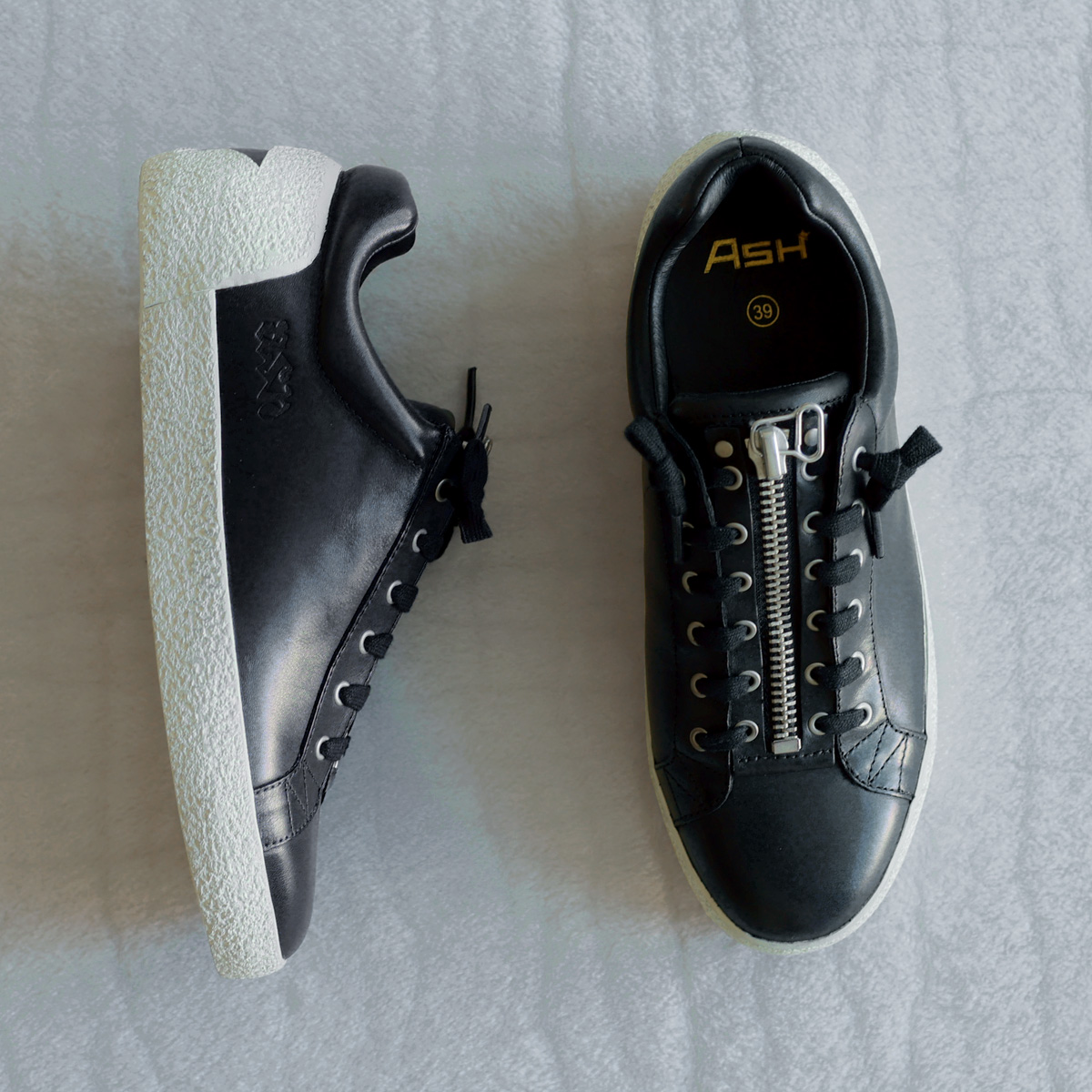 ASH（アッシュ） フロントZIP レザー スニーカー NIRVANA : planino