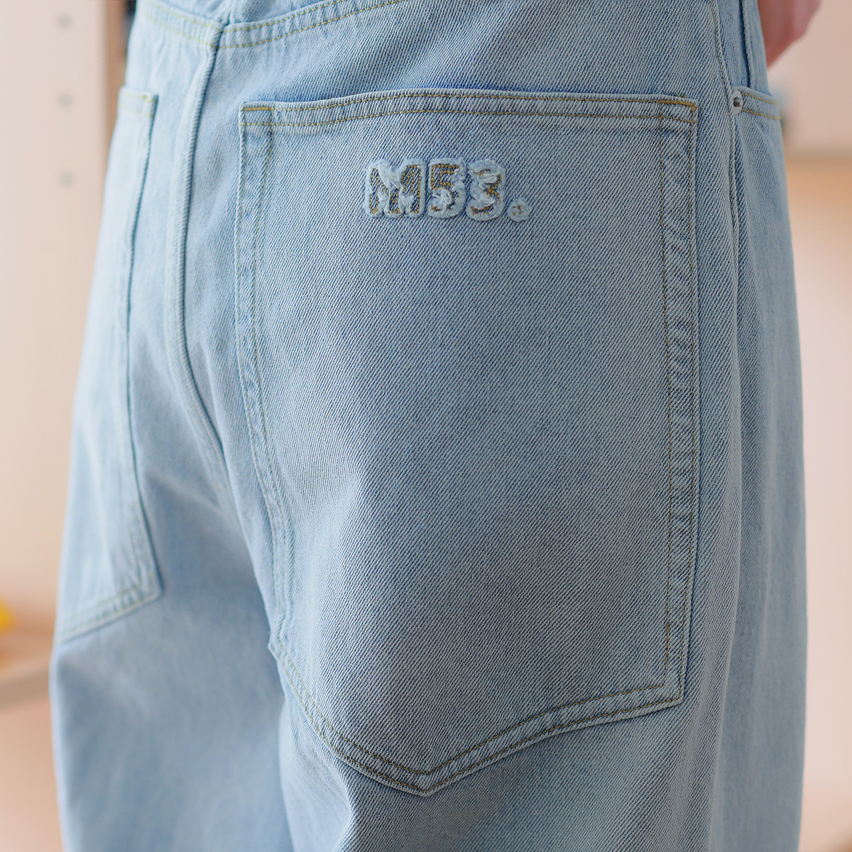 M53. (エムゴーサン) ボーイフレンドワイドデニム whith GIベルト