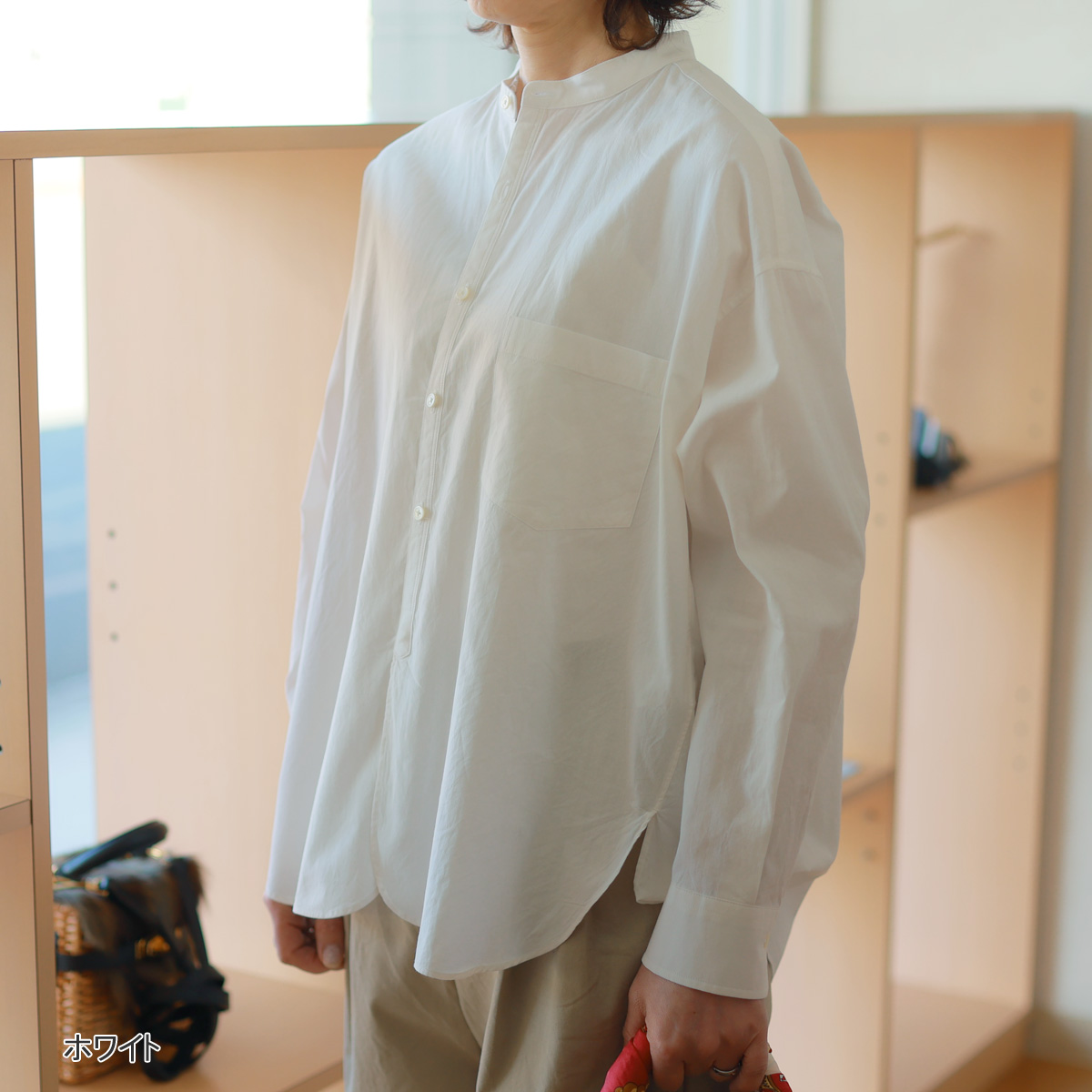 TICCA（ティッカ） コットンピケ バンドカラーシャツ : planino - 通販