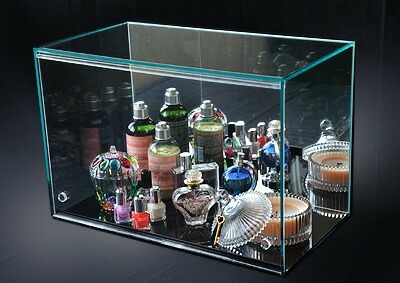 ガラスエッジ 幅45cm 】 フロントオープン式 アクリルコレクション