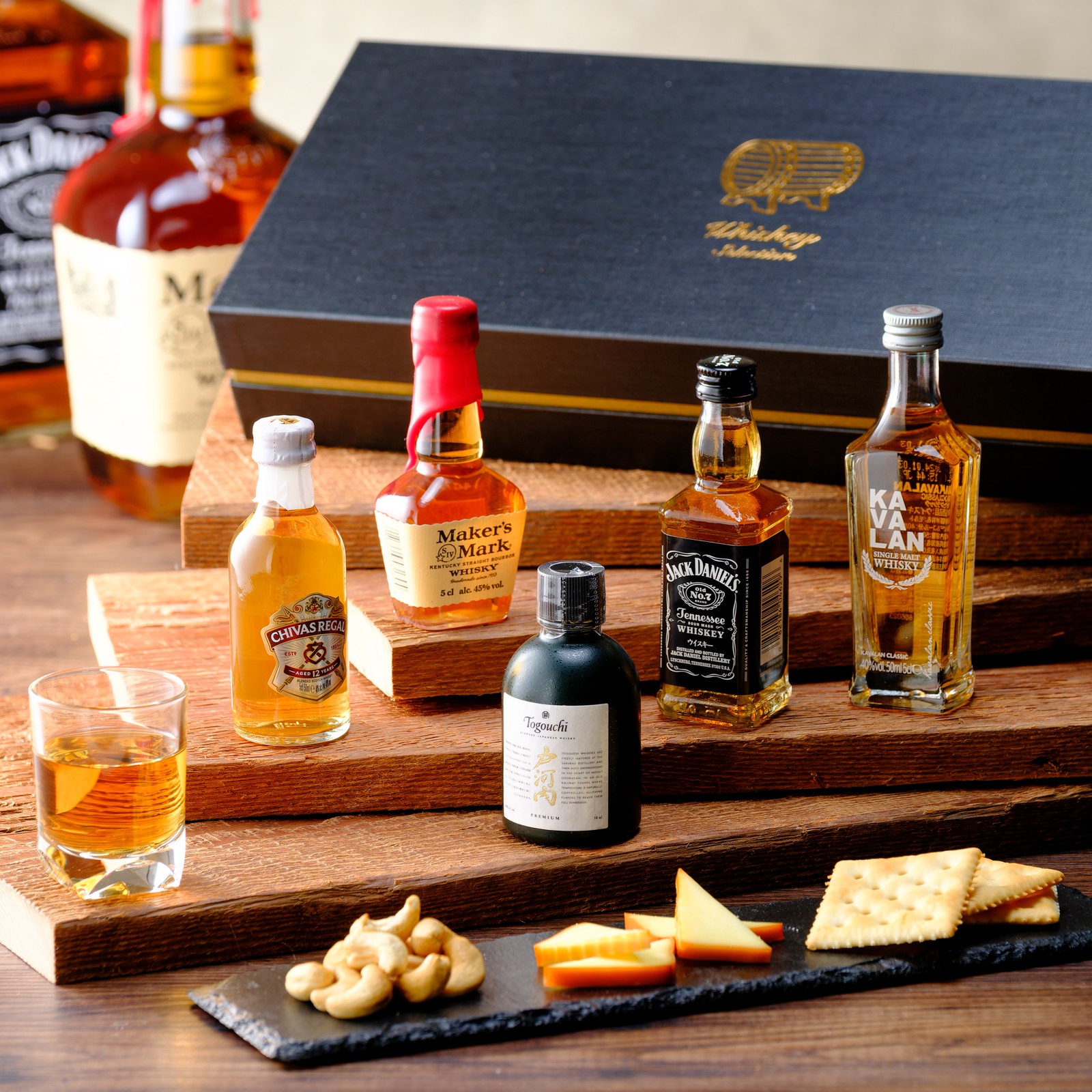 ウィスキー空箱セット売り Maker's Mark ウイスキー セット 世界のウイスキー 飲み比べ 5本