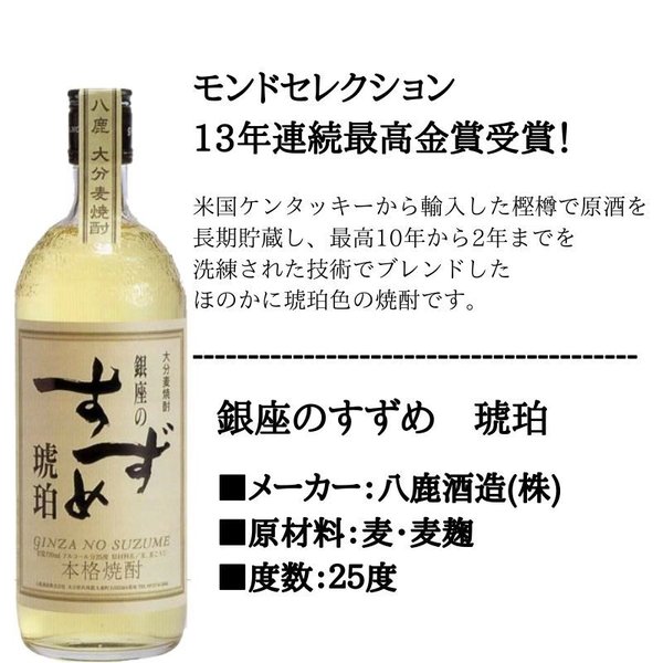 素晴らしい価格 焼酎セット 最高金賞のみ 豪華麦焼酎 飲み比べ 4本