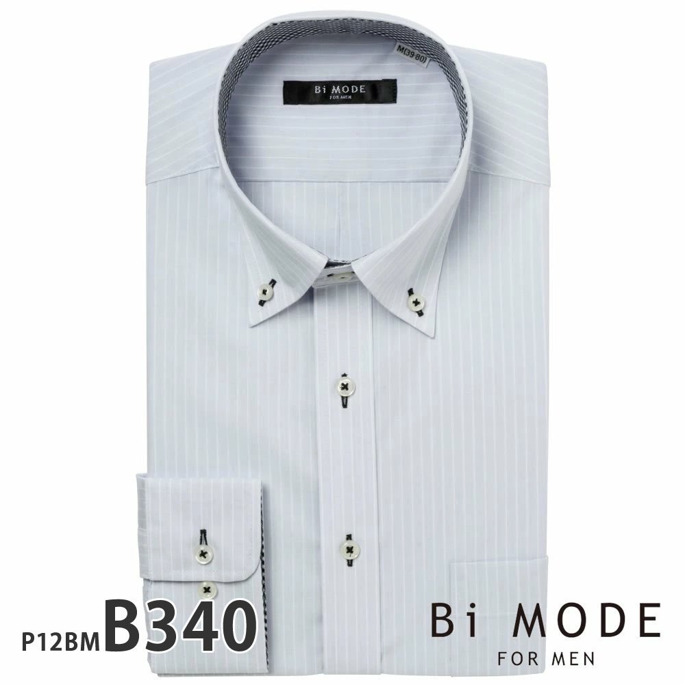 ワイシャツ メンズ 長袖 形状記憶 標準型 BiMODE P12S1BM04 形態安定