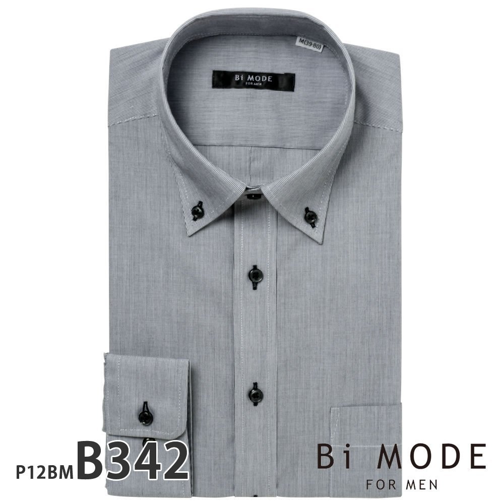 ワイシャツ メンズ 長袖 形状記憶 標準型 BiMODE P12S1BM04 形態安定
