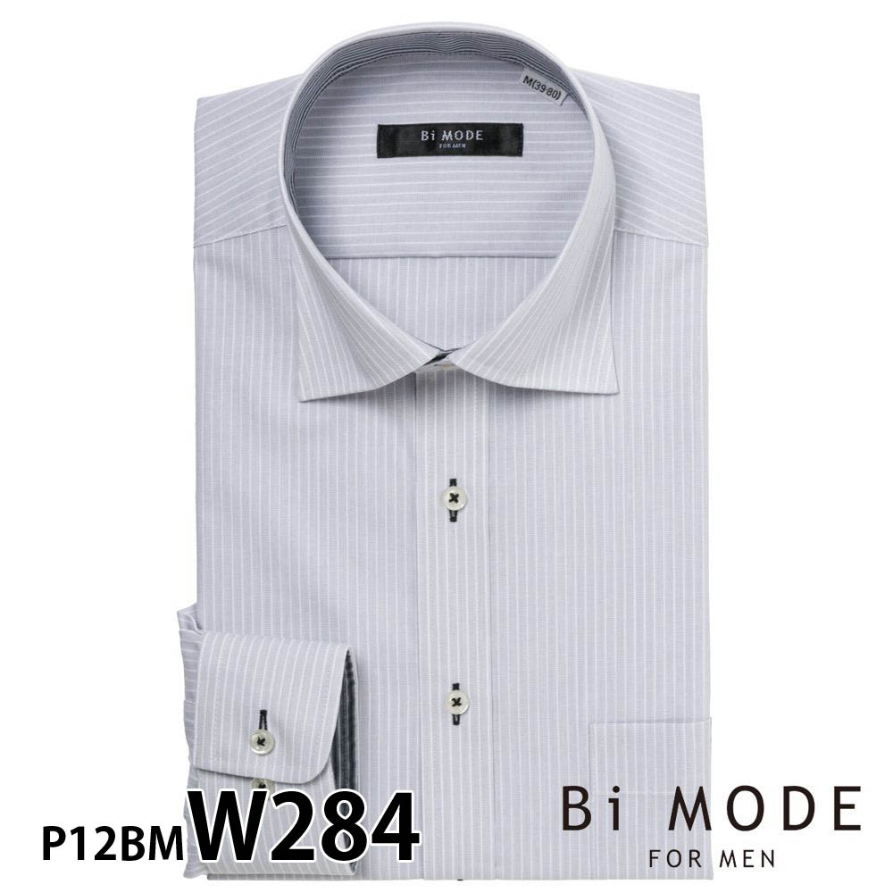 ワイシャツ メンズ 長袖 形態安定 形状記憶 標準型 BiMODE P12S1BM05
