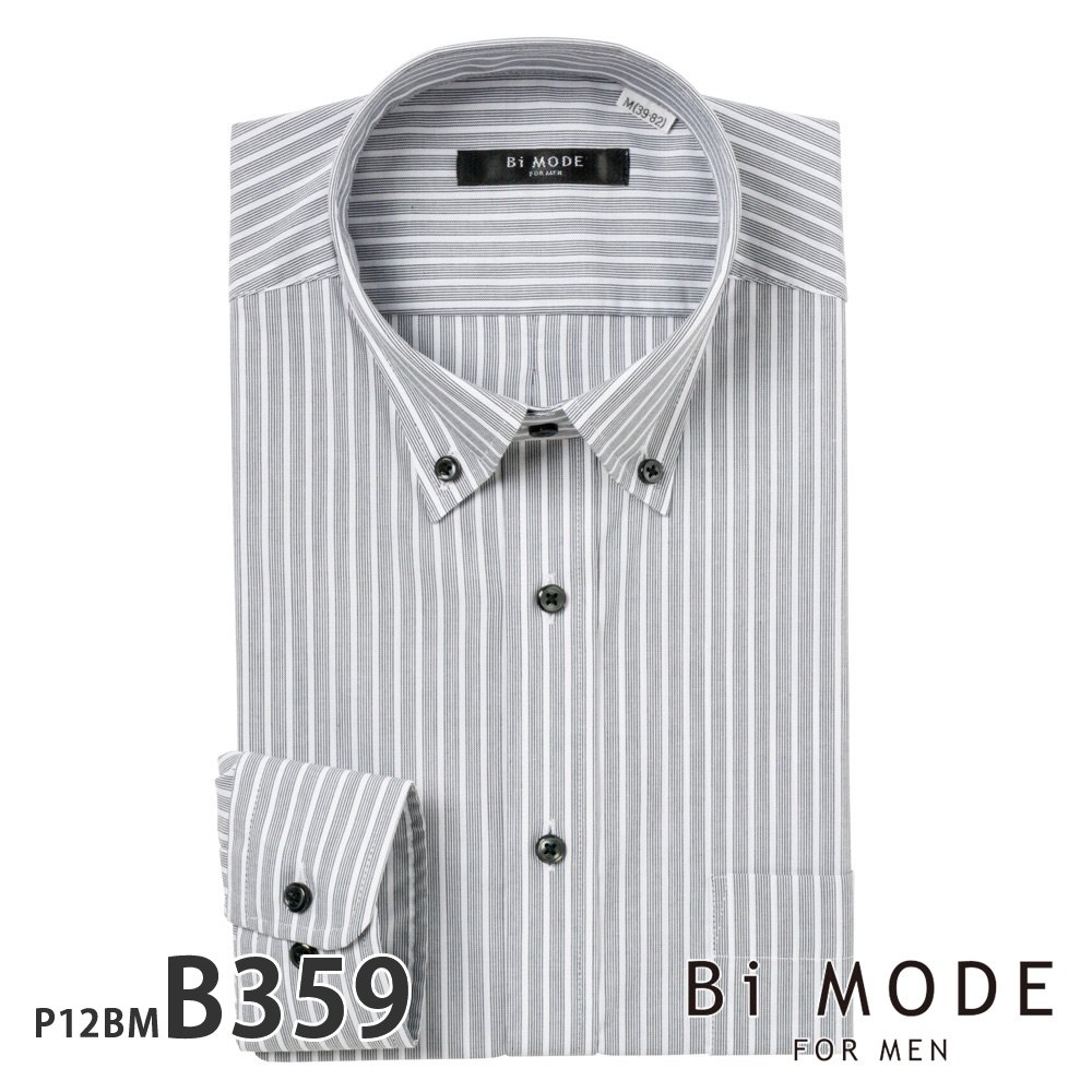 ワイシャツ メンズ 長袖 形態安定 形状記憶 標準型 BiMODE P12S1BM07