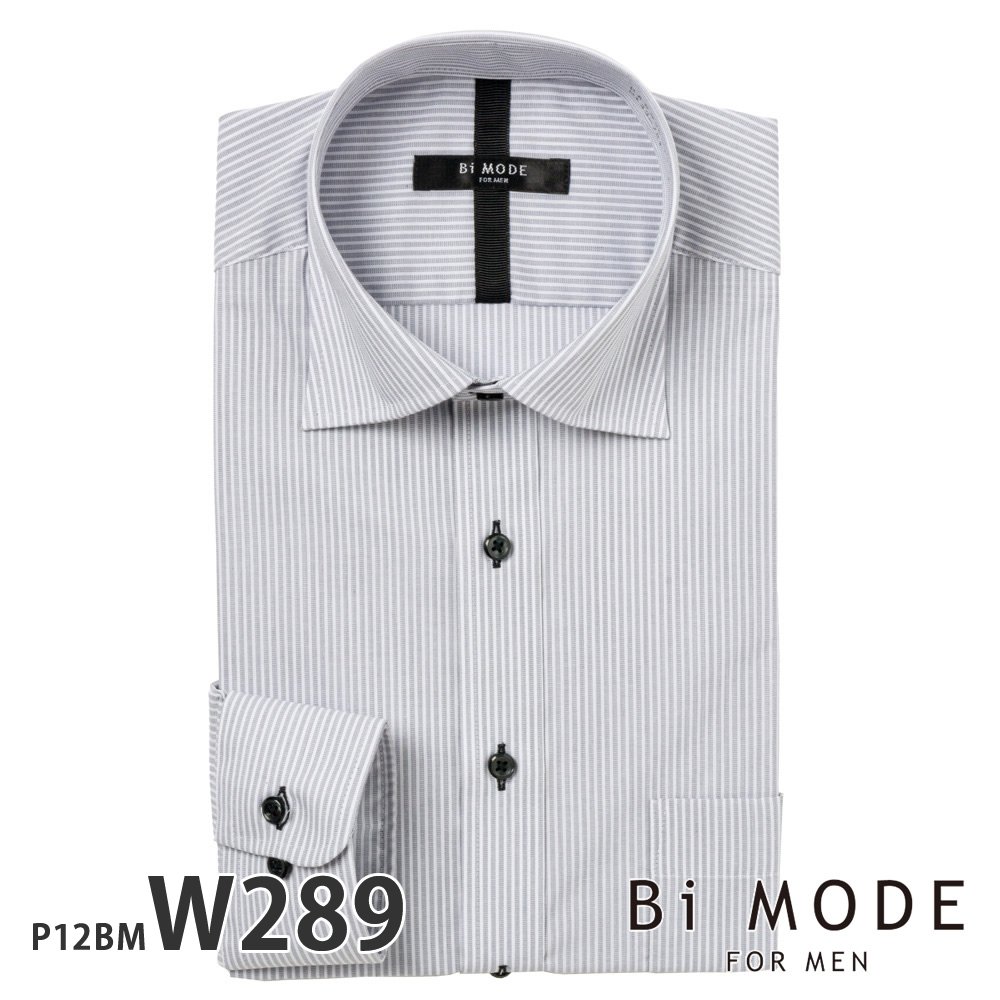 ワイシャツ メンズ 長袖 形態安定 形状記憶 標準型 BiMODE P12S1BM07