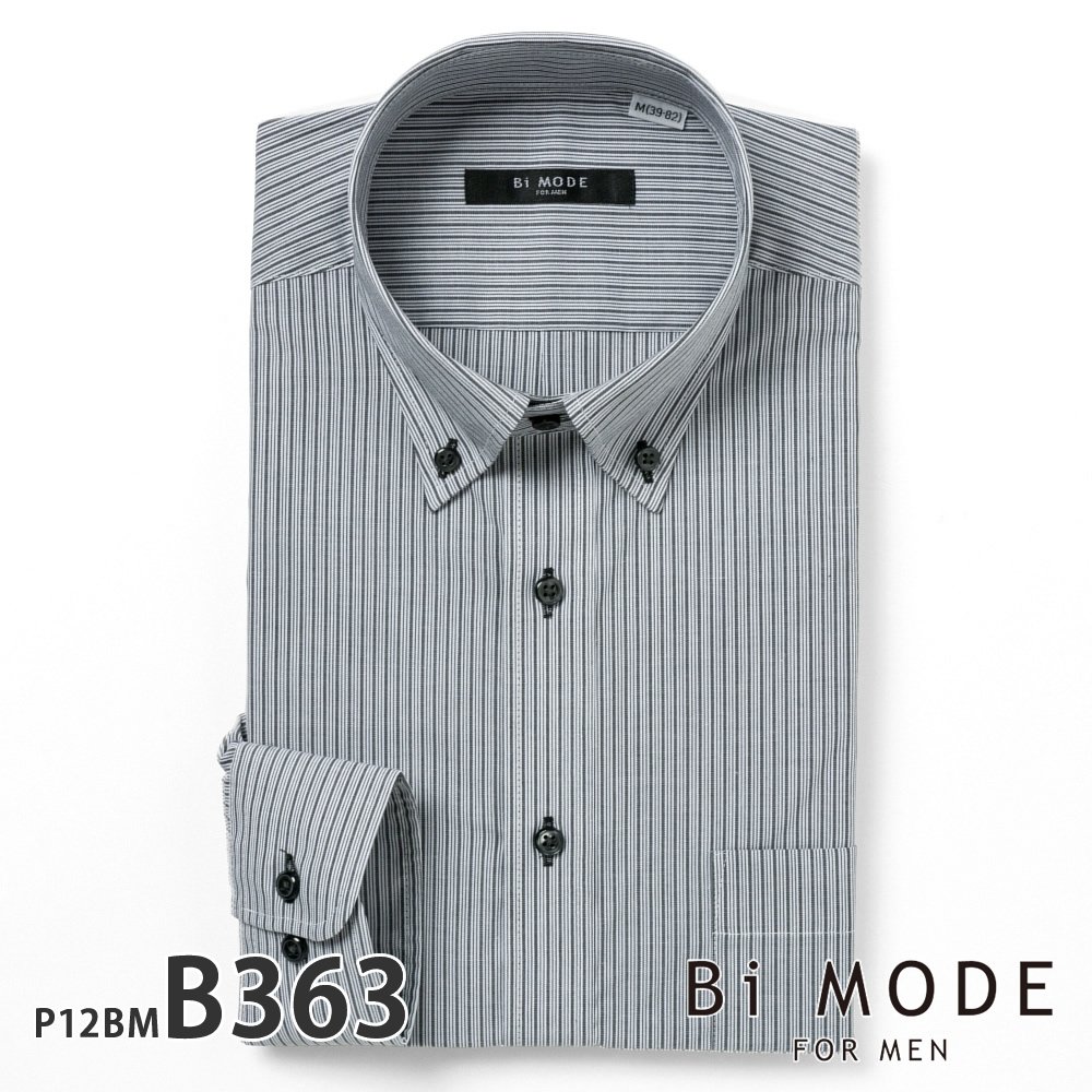 ワイシャツ メンズ 長袖 形態安定 形状記憶 標準型 BiMODE P12S1BM08