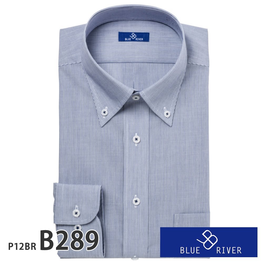 ワイシャツ メンズ 長袖 形態安定 形状記憶 標準型 BLUERIVER P12S1BR02