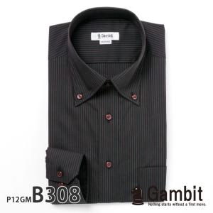 ワイシャツ メンズ 長袖 形態安定 形状記憶 標準型 Gambit P12S1GM03