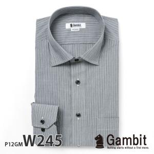 ワイシャツ メンズ 長袖 形態安定 形状記憶 標準型 Gambit P12S1GM03