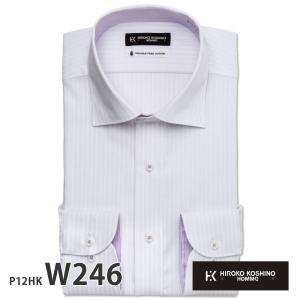 ワイシャツ メンズ 長袖 形態安定 形状記憶 綿100％ 標準型 HIROKOKOSHINO P12...