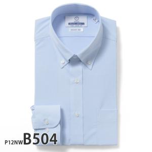 ワイシャツ メンズ 長袖 形態安定 形状記憶 標準型 NEWS ボタンダウン P12S1NW11
