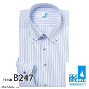 ワイシャツ メンズ 長袖 形態安定 形状記憶 標準型 SEABREEZE P12S1X005