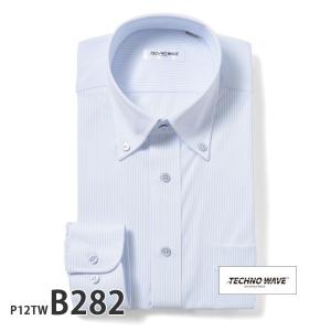 ワイシャツ メンズ 長袖 形態安定 形状記憶 標準型 TECHNOWAVE P12S1TW09