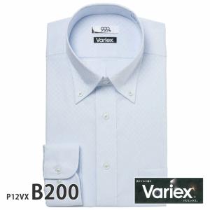 ワイシャツ メンズ 長袖 形態安定 形状記憶 標準型 Variex P12S1VX01