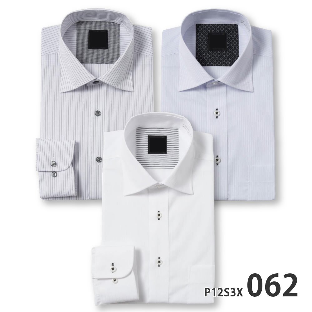 ワイシャツ 長袖 形態安定 メンズ Yシャツ カッターシャツ ドレスシャツ セット ビジネスシャツ ボタンダウン セミワイド 標準 PLATEAU P12S3X003｜plateau-web｜06