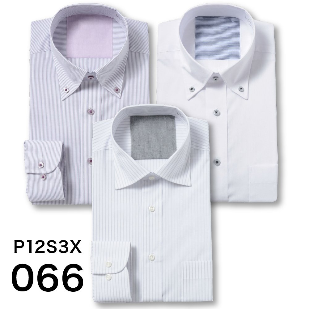 ワイシャツ 長袖 形態安定 メンズ Yシャツ カッターシャツ ドレスシャツ セット ビジネスシャツ ボタンダウン セミワイド 標準 PLATEAU P12S3X003｜plateau-web｜10