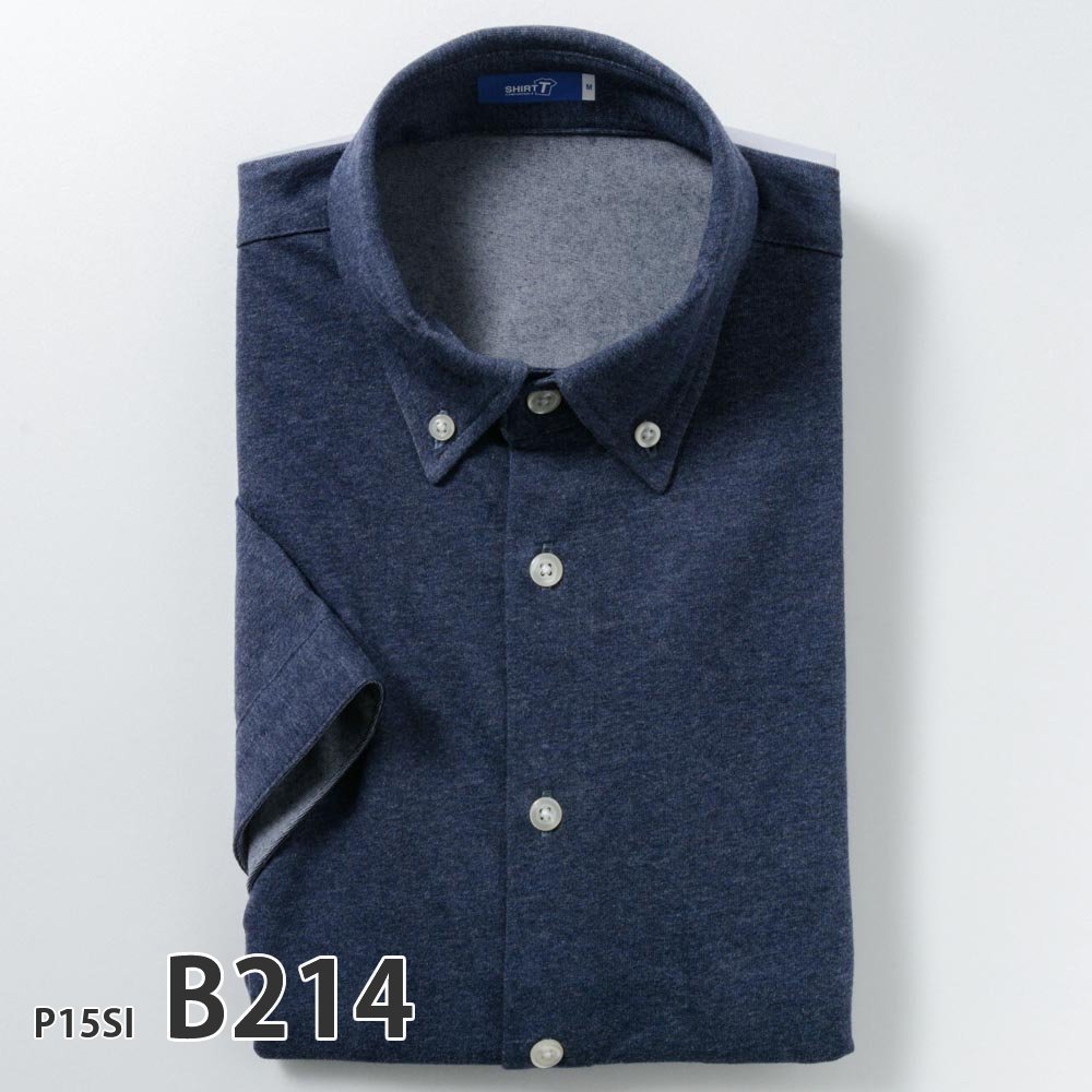 クセになる着心地 SHIRT-T ワイシャツ メンズ 半袖 ノーアイロン ニットシャツ ストレッチ テレワーク クールビズ P15S1SI02 | PLATEAU | 07