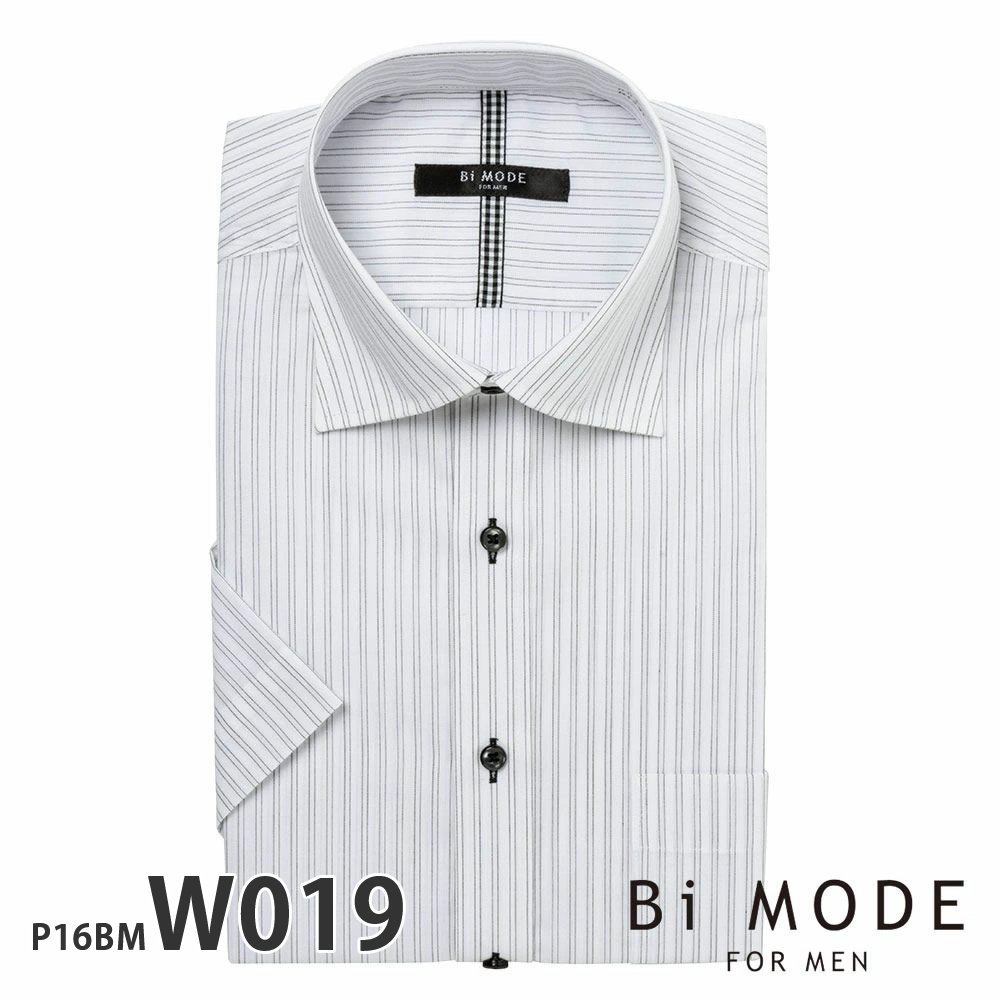 ワイシャツ メンズ 半袖 形態安定 形状記憶 標準型 BiMODE P16S1BM01