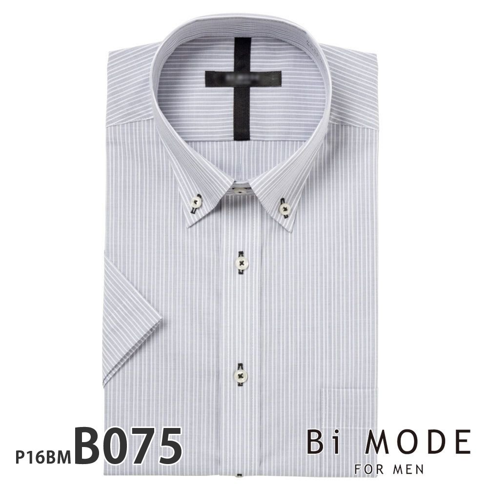 ワイシャツ メンズ 半袖 形状記憶 クールビズ BiMODE P16S1BM02 形態安定 yシャツ...