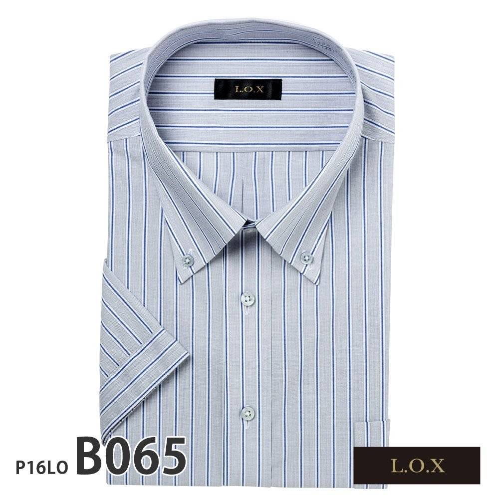 ワイシャツ メンズ 半袖 形態安定 形状記憶 標準型 L.O.X P16S1LO01