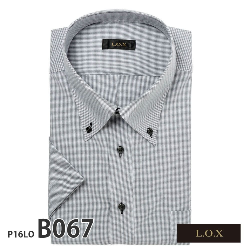 ワイシャツ メンズ 半袖 形態安定 形状記憶 標準型 L.O.X P16S1LO01