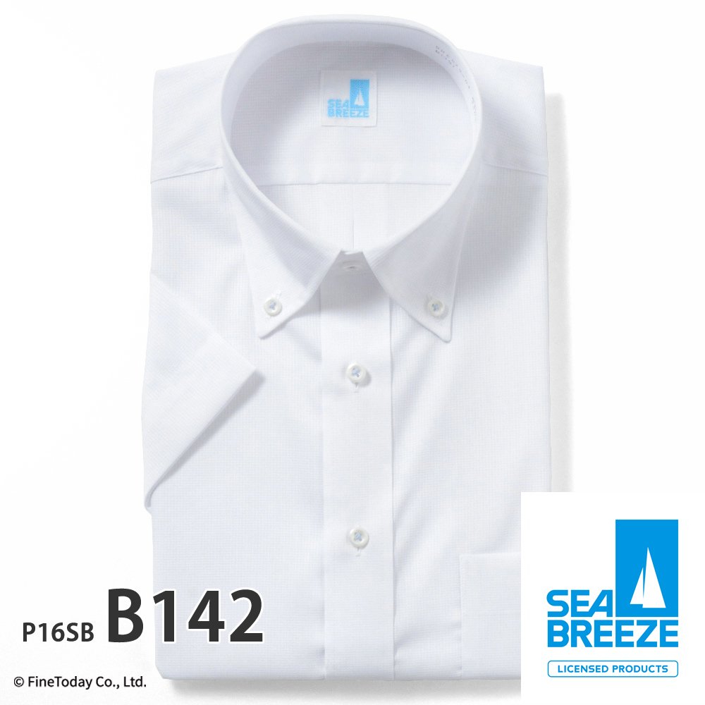 ワイシャツ 半袖 メンズ SEABREEZE  Yシャツ カッターシャツ ノーアイロン クールビズ 形態安定 接触冷感 ビジネス テレワーク 形状記憶 標準  P16S1X005｜plateau-web｜10