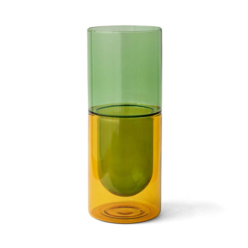 ダブルウォール ベース Lサイズ アマブロ DW VASE L size amabro ガラス 耐熱 花瓶 フラワーベース 植物 キャンドルホルダーの画像