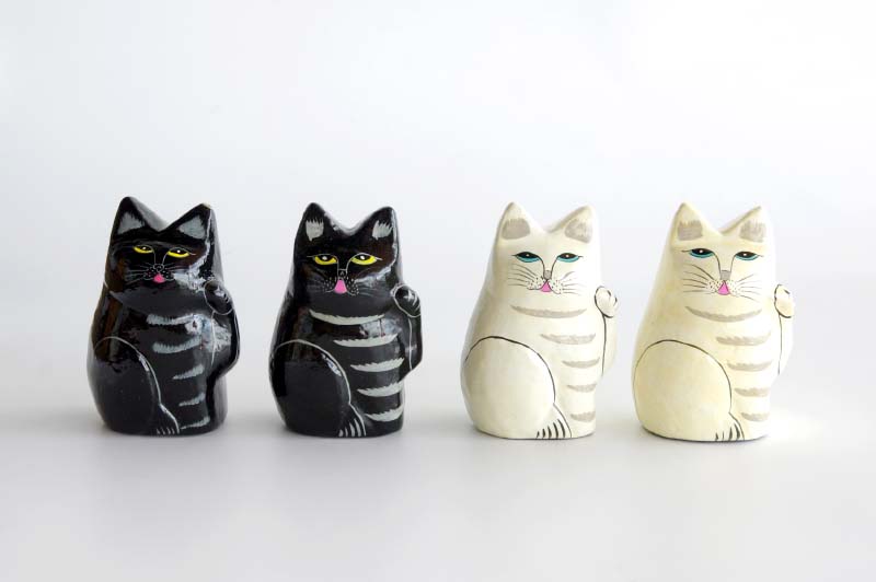 amabro（アマブロ） インドの招き猫 PAPER MACHE CAT DOLL amabro
