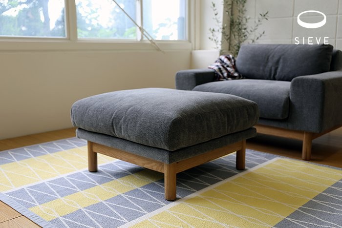 bulge sofa ottoman / バージュ ソファ オットマン　グレー SIEVE bulge sofa ottoman シーヴ バージュソファ オットマン