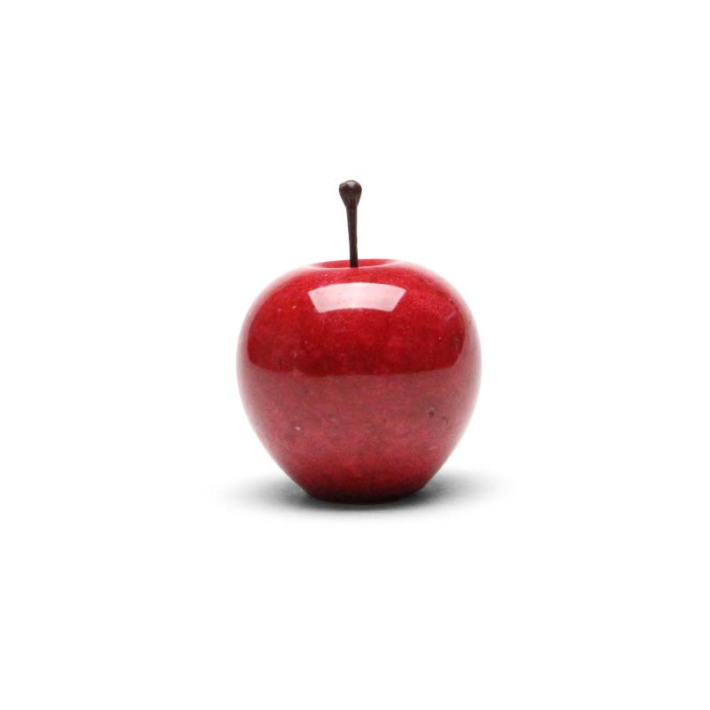 マーブルアップル スモール Marble Apple Small Sサイズ レッド/ジェードグリーン/ブラウン/ブラック 大理石 ペーパーウェイト リンゴ 林檎 オブジェ 置き物｜play-d-play｜02