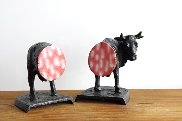 Goody Grams アイアン ブックエンド - カウ Iron Bookend-Cow
