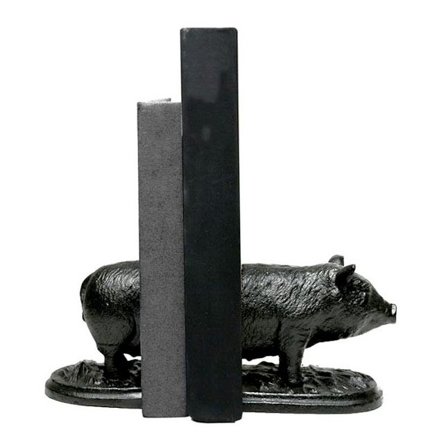 Goody Grams アイアン ブックエンド - ピッグ Iron Bookend-Pig