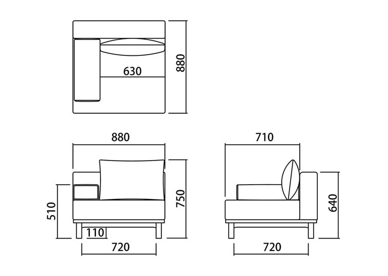 SIEVE sofa ottoman ソファー シーブ レクトソファ オットマン