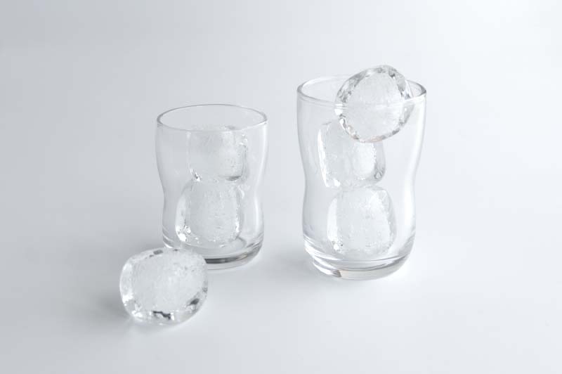 Snow Cube スノーキューブ 船山理也子 ガラス オブジェ 氷