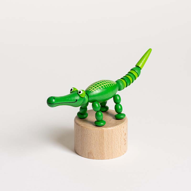 ウッデン プッシュアップ トイ アリゲーター Wooden Push Up Toy