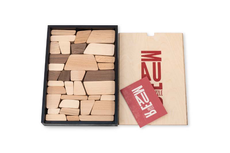 Lessing ウォールパズル Mauerpuzzel 木製パズル 壁 積み木 オブジェ