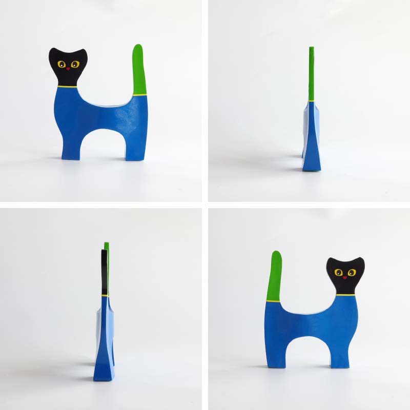 パペウマシェ ブルーキャット Papel Mache Blue Cat PAPEL MAS COLOR