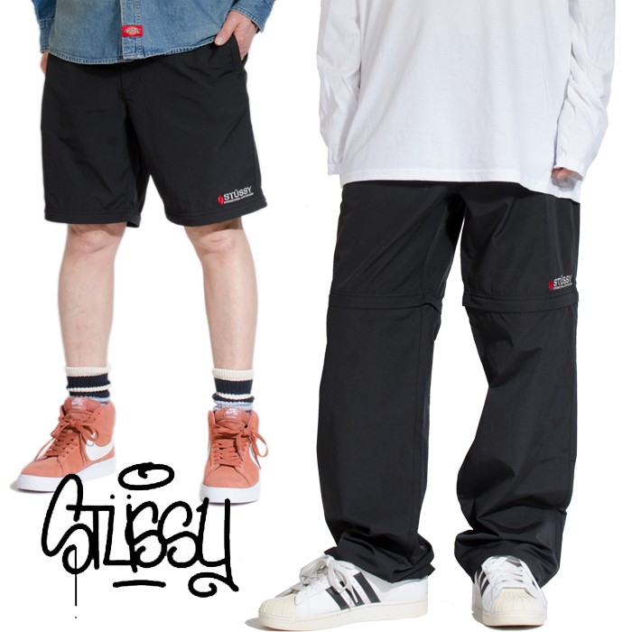 USAレディースサイズ】ステューシー 2Way パンツ STUSSY ハーフパンツ 大きな取引 stussy 2wayパンツ その他