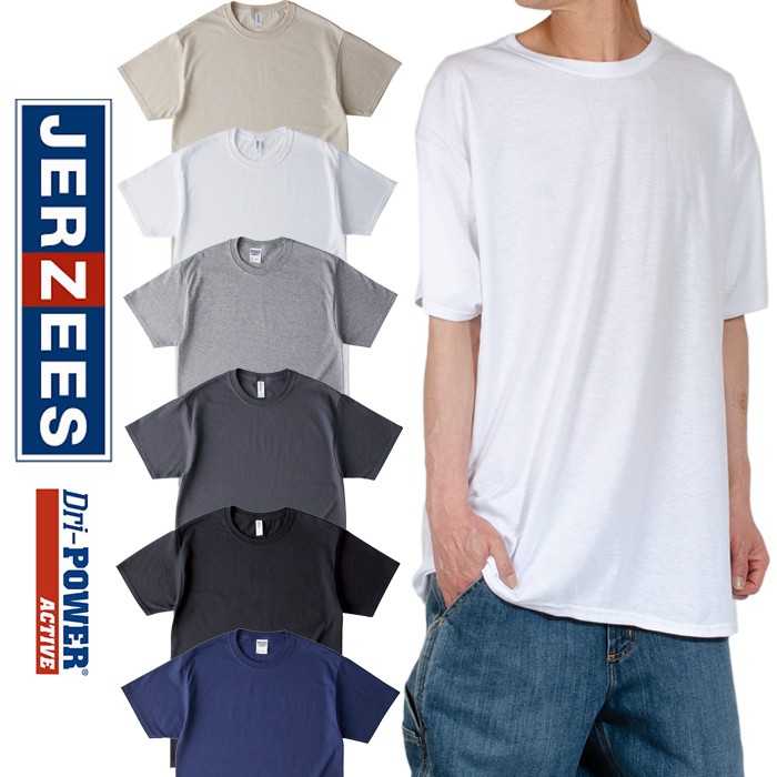 JERZEES Tシャツ 半袖Ｔシャツ メンズ レディース ジャージーズ Ｔシャツ 大きいサイズ 白 黒 ホワイト ブラック グレー ネイビー 無地  :29mr:PLAYERZ - 通販 - Yahoo!ショッピング