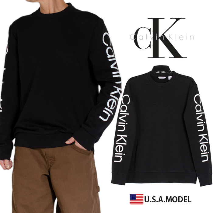 カルバンクライン トレーナー スウェット Calvin Klein ロゴ メンズ レディース ブラック 黒 大きいサイズ プルオーバー 裏起毛