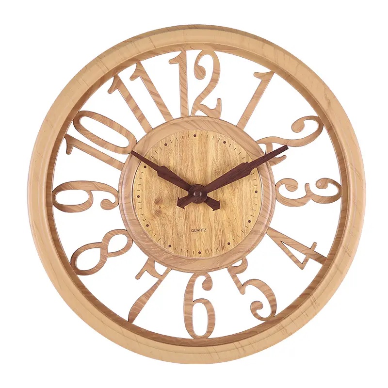 掛け時計 おしゃれ 時計 北欧 静音 壁 かけ時計 アナログ シンプル 木目調 可愛い モダン｜pleasant-japan｜03