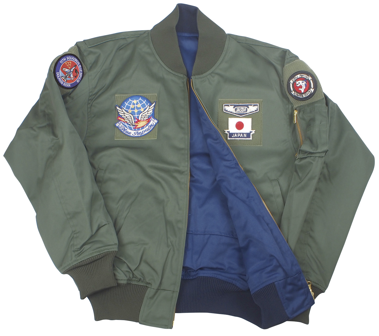 フライトジャンパー 航空自衛隊 ブルーインパルスパッチ/12飛行隊刺繍 