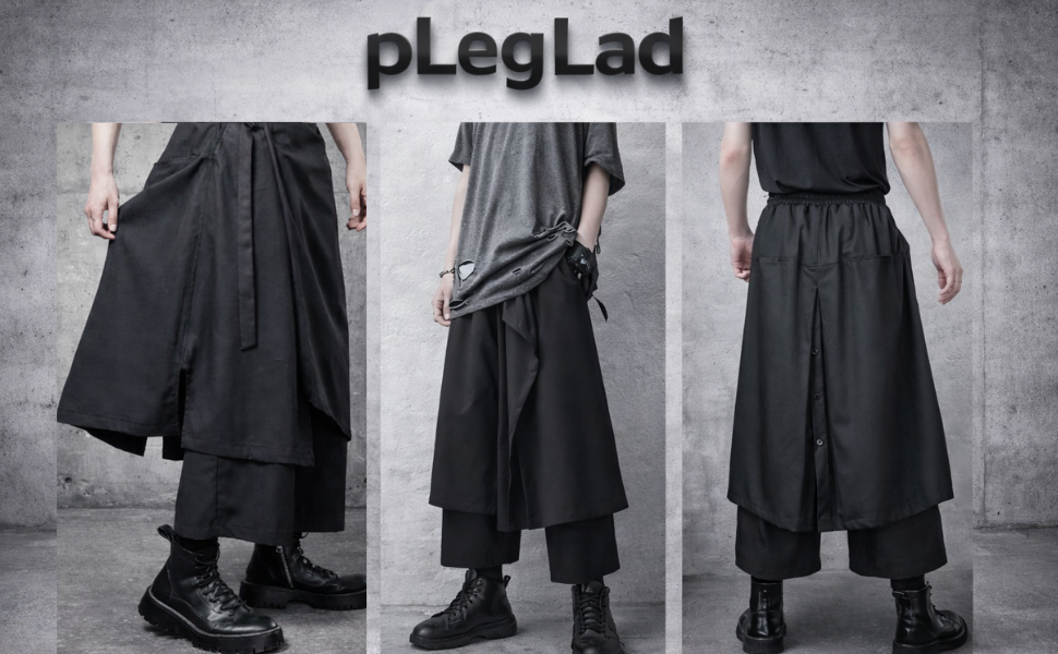 サルエルパンツ メンズ 袴 レイヤード ワイドパンツ クロップドパンツ