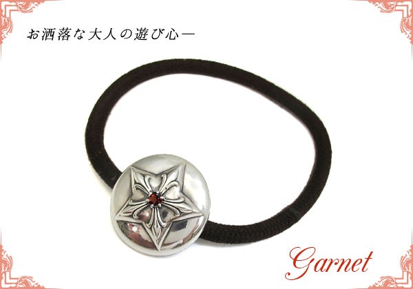 ガーネット・ヘアアクセ・星・シルバー・スター・チャーム