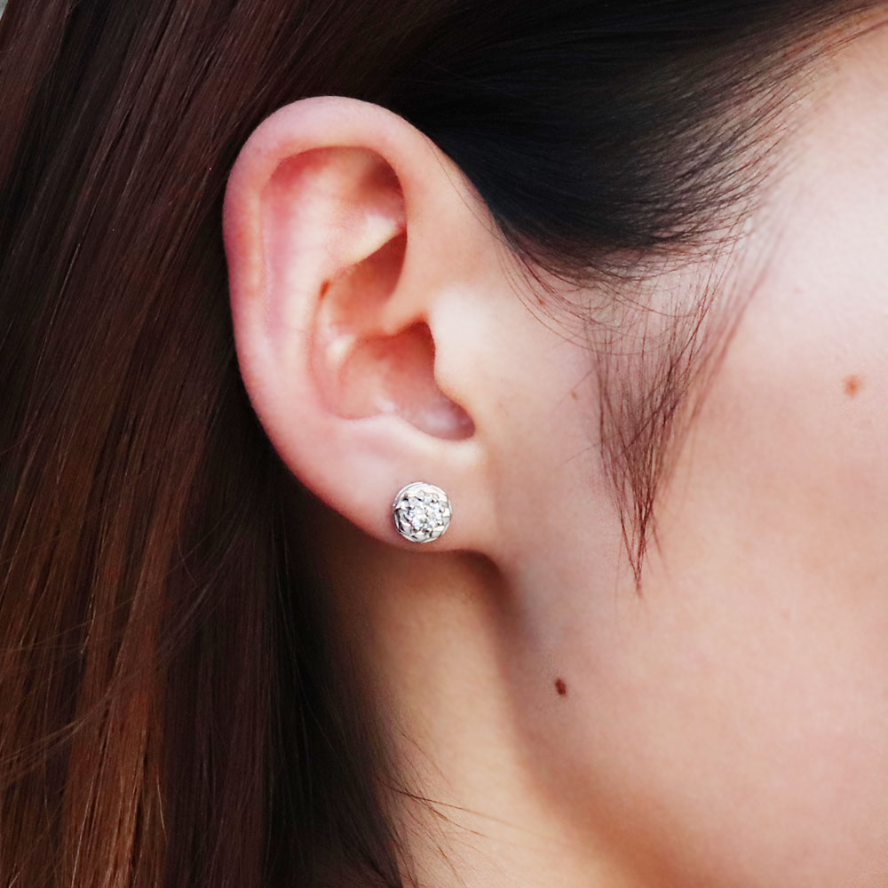 ダイヤモンド ピアス 18k 18金 ゴールド 一粒ピアス 鑑定書付き
