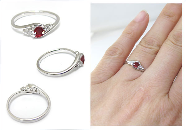 ルビー エンゲージリング K10 婚約指輪 安い 大粒 指輪 : mpr-0222-7 