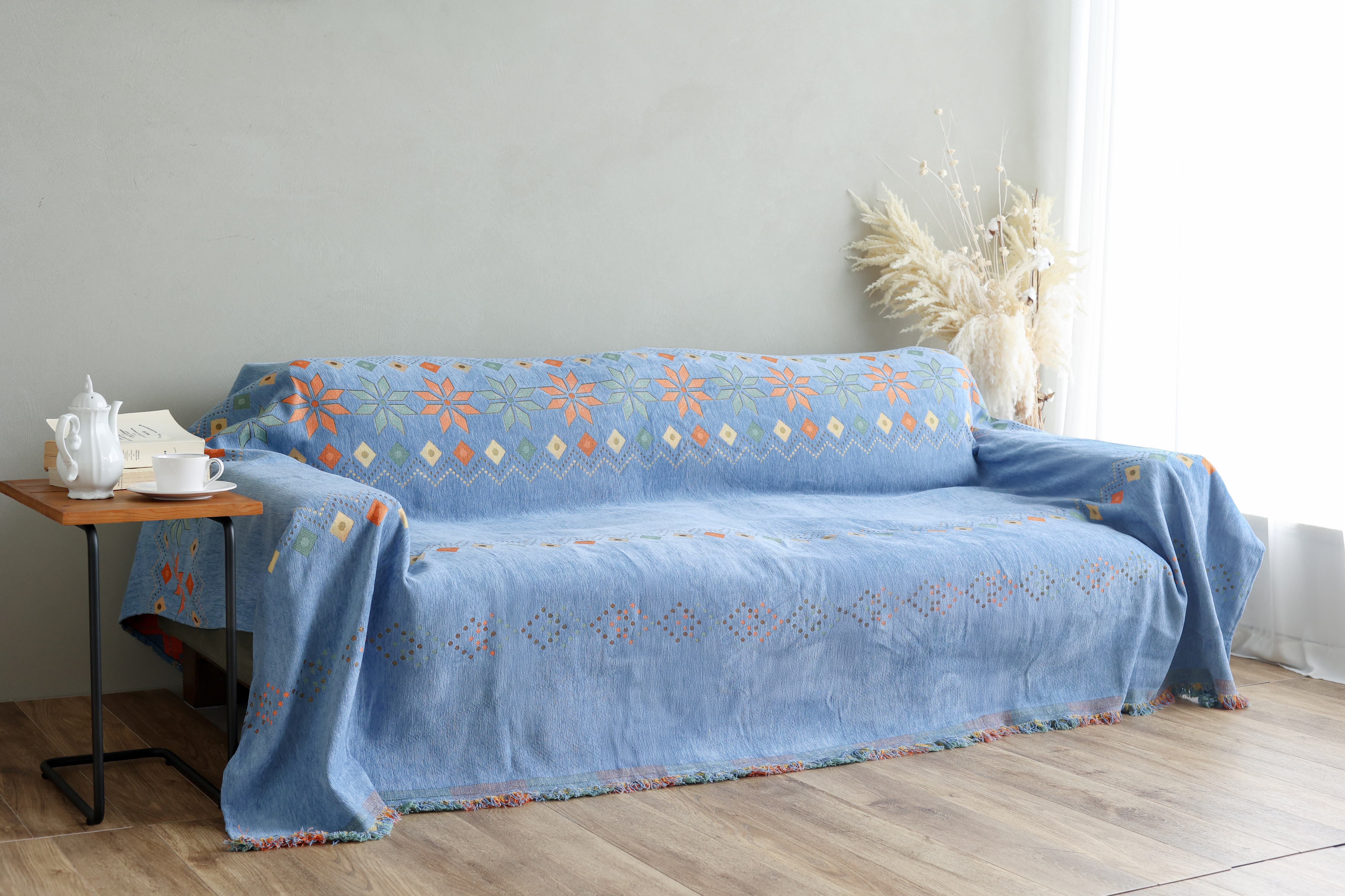 マルチカバー 北欧風 両面使える リバーシブル ソファーカバー ソファカバー 1人掛け 2人掛け 3人掛け 肘なし 肘あり かけるだけ 布 厚手 柄  洗濯可 犬 猫 対策 |  | 03